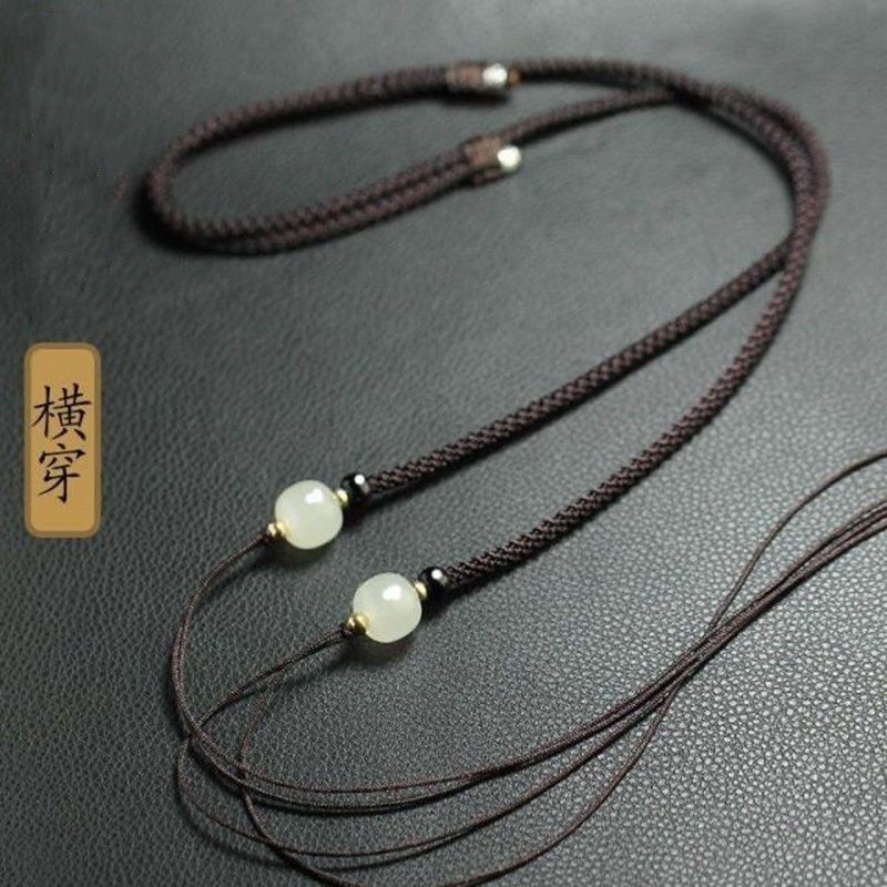สร้อยคอมุ้งมิ้งแบบ DIY กับ Dzi Beads สไตล์แนวตั้งและแนวนอน พร้อมสายคล้องแบบ Hand-Woven สำหรับผู้ชายแ
