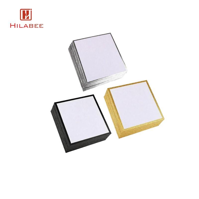 [hilabee] 10 ชิ้น Shikishi Boards Blank Art Cards Autographs Portable Drawing Panels Signature Boards Luxury Border Paper เหมาะสําหรับสะสม Gath