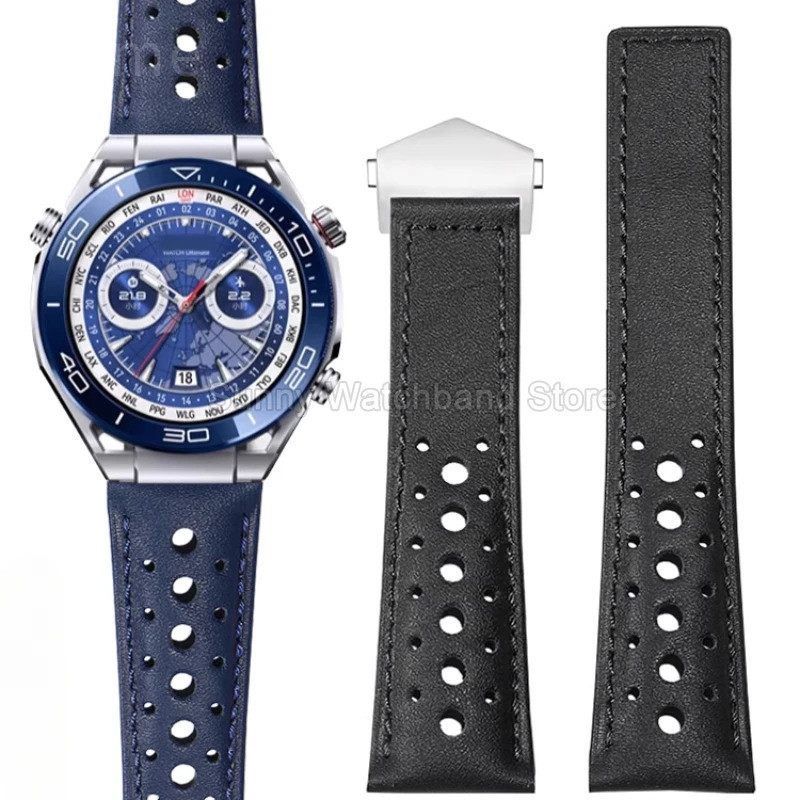 TAG HEUER สวมใส่ยืดหยุ่นทนทานสายนาฬิกาหนังแท้สําหรับแท็ก Heuer Carrera Heritage Monaco Series Breath