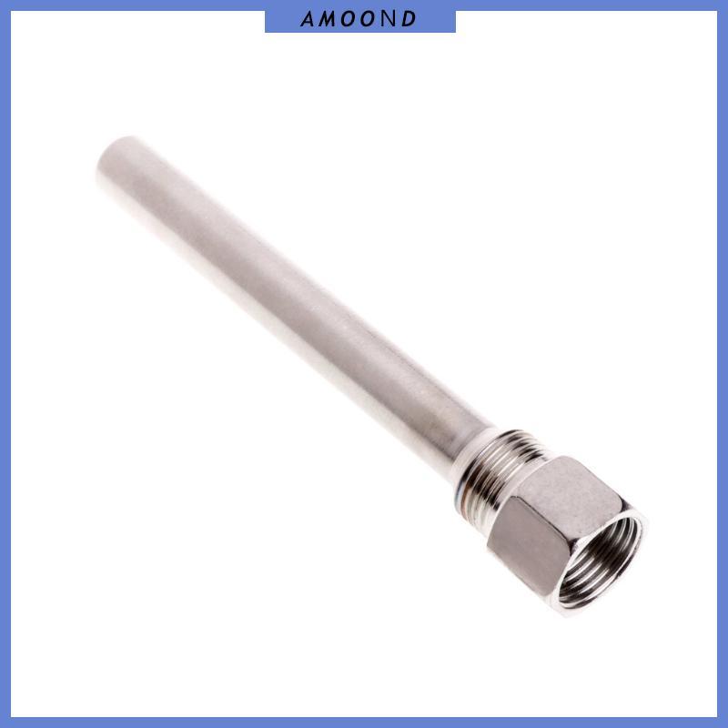 AMOOND Thermocouple Tube Thermowell 304 สแตนเลส 1 2 BSP G Thread OD6mm Immersion Sleeve Pocket สําหร