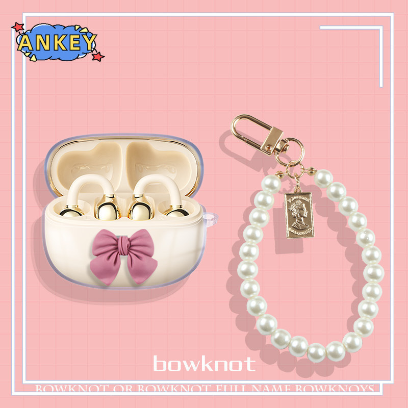 for Lenovo LE302 Case Soft Clear bowknot TPU Shockproof Protective Cover Accessories with Carabiner 