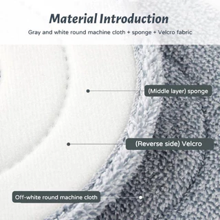 4/8pcs หนาและ multifunctional backing mop เหมาะสม หุ่นยนต์กวาดพื้นเปลี่ยนม็อบ