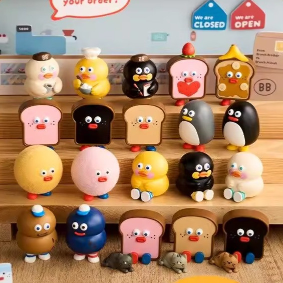 ✨8.8 ร้าน✨[ทั้งกล่อง] ของแท้ Brunch Brothers-Fat Toast Mini Series Mystery Box เม็ดน่ารัก✨