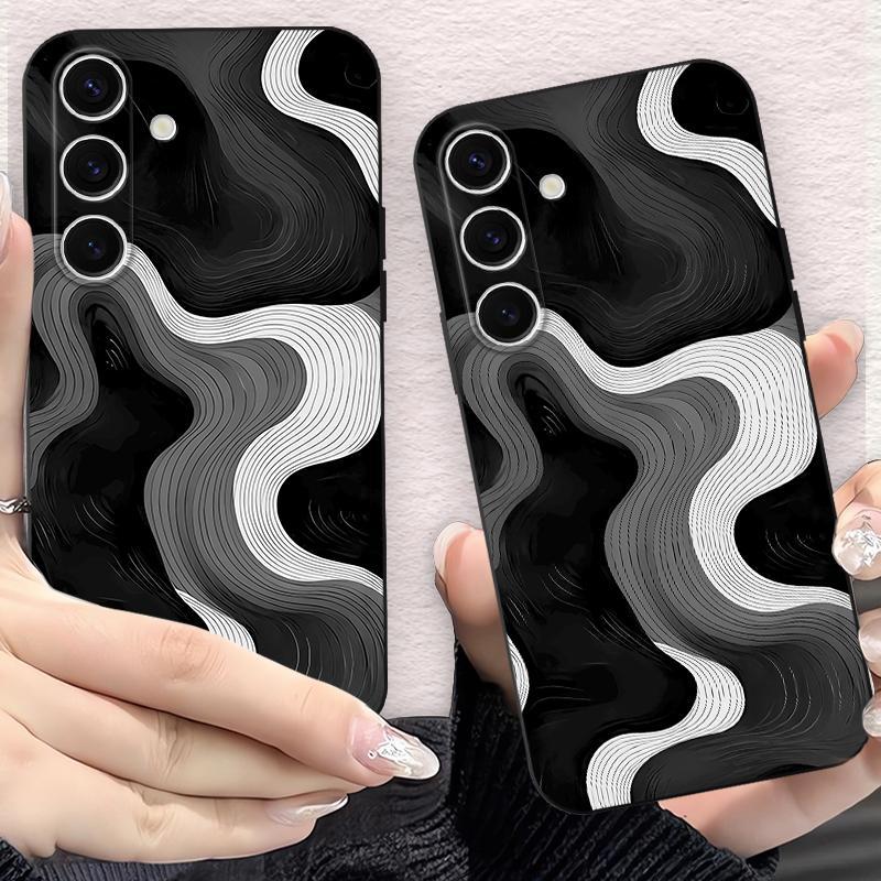 SAMSUNG เคสโทรศัพท์สําหรับSamsung Galaxy A06 A16 A14 A13 A12 A15 A05S A05 A17 A07 กรณีCreative Wavyร