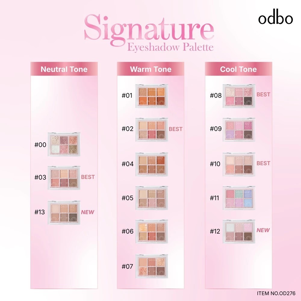 OD276 ODBO SIGNATURE EYESHADOW PALETTE อายแชโดว์ พาเลท - รูปที่ 6