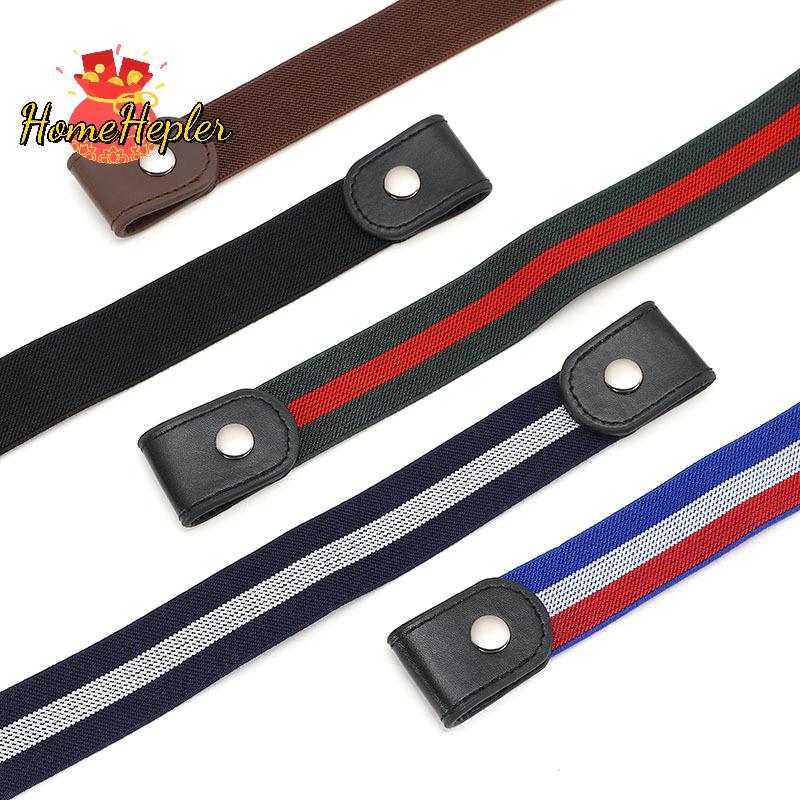 HomeHepler หัวเข็มขัดฟรีเข็มขัดสําหรับผู้หญิงผู้ชาย Jean กางเกงชุดหัวเข็มขัดปรับยืดเอวยางยืดเข็มขัดที่มองไม่เห็น DropShipping ใหม่