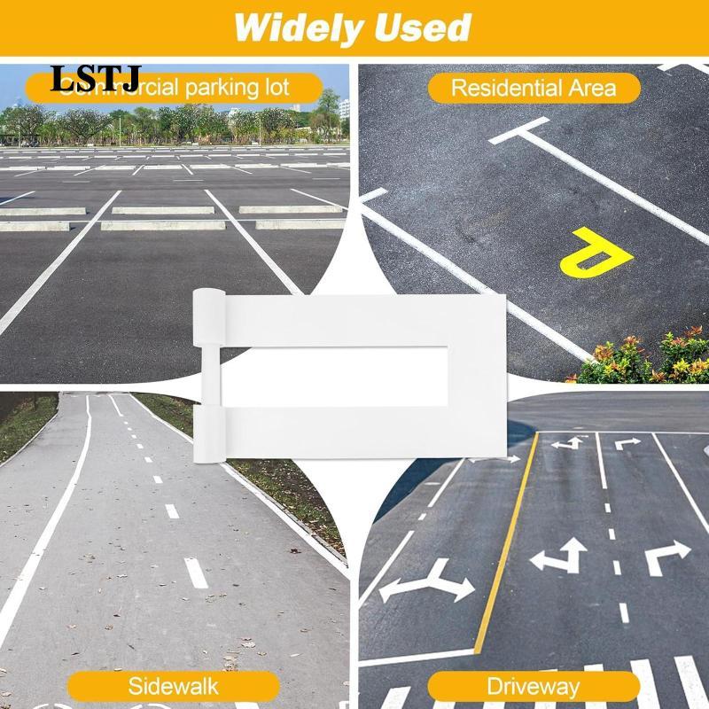 [Lstjj] ที่จอดรถ Lot Line Stencil Pavement Straight Line Stencil 4 x 88 นิ้วแบบพกพาสําหรับ Pavement 