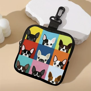 QUIBLO กระเป๋าใส่เหรียญ, Mini Water-resistant Wallet,อินเทรนด์ทนทาน PVC Cat Football Mouse Zipper Storage Bag Friends Gift
