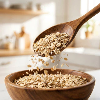 ข้าวโอ๊ตรีดแผ่น 1 กิโล Farm to Fam Rolled Oats คุมหิว อิ่มนาน ไม่เติมน้ำตาล อาหารคลีน