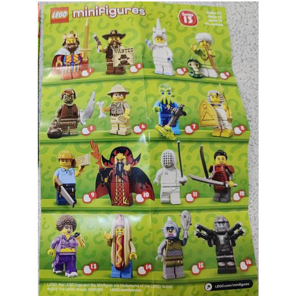 ซีซั่น 13 LEGO LEGO 71008 Minifigure Draw Draw King Unicorn Goblin Sword Hot Dog