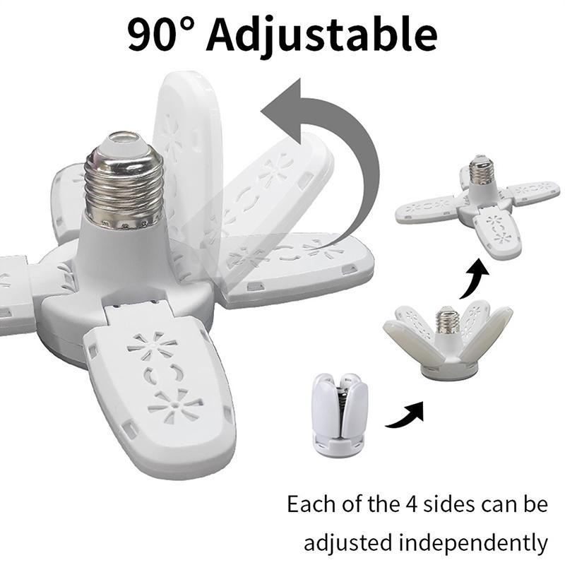 Teeny-weeny 1PC E27 หลอดไฟ LED ในร่มหลอดไฟพัดลม Leaf Super Bright ตกแต่งบ้านห้องนั่งเล่นจัดแต่งทรงผม