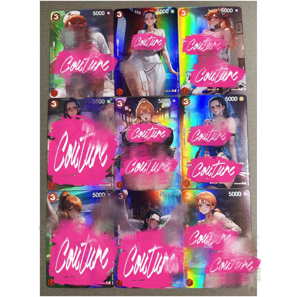 แอนิเมชั่น DIY op Robin Nami การ์ดคอลเลกชันแฟลชสีสันสดใส 63 * 88 มม