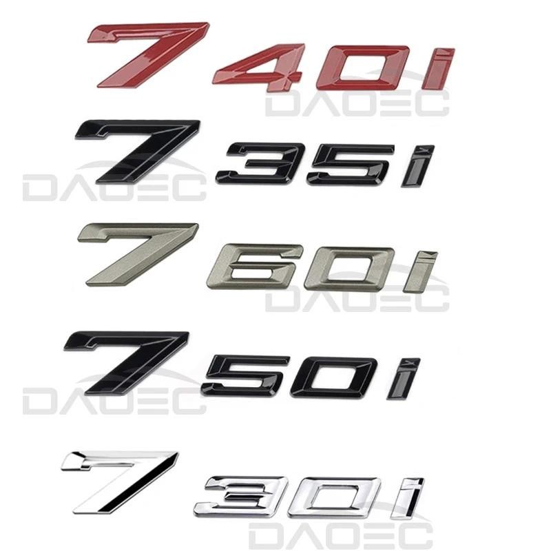 รถด้านหลังคําตัวอักษรโลโก้ป้ายสัญลักษณ์ Decals สติกเกอร์สําหรับ BMW ใหม่ 7 Series 730i 735i 740i 750