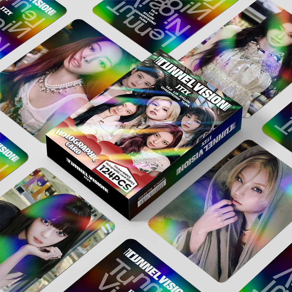 ITZY อัลบั้ม TUNNEL VISION เลเซอร์ Lomo Card Photocard โปสการ์ด 60 ชิ้นการ์ด + สติ๊กเกอร์ 64 ชิ้น