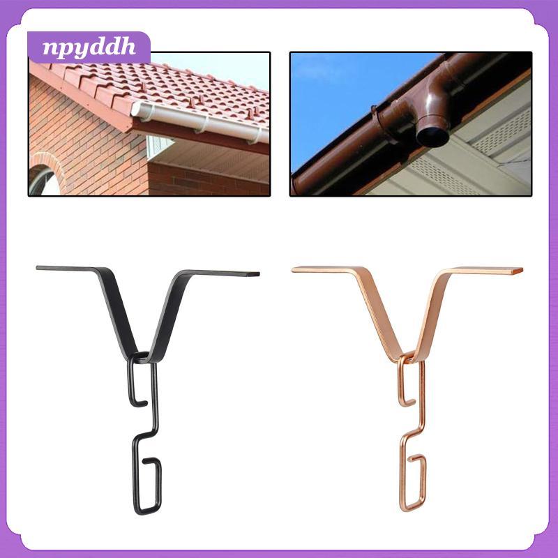 [npyddh] ตะขอโซ่ฝนเหล็ก Electrogalvanized V Shape Adapter คลิปรางน้ํากลางแจ้งสําหรับการติดตั้งห่วงโซ่น้ําฝนง่าย