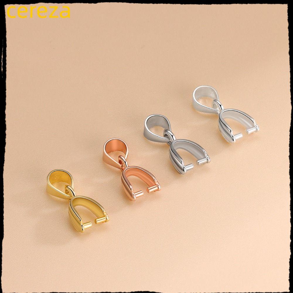 CEREZA 3PCS สร้อยคอกลไกเงิน 925 พร้อมจี้และอุปกรณ์เสริม