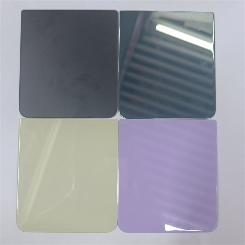 ฝาหลังกระจกด้านหลังสําหรับ Samsung Galaxy Z Flip 3 F7110 F711U F711B F711N แบตเตอรี่ด้านหลังประตูกรณ