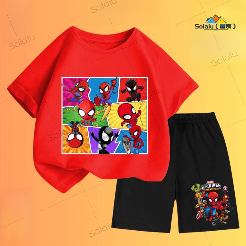 【จัดส่งไทย】2ชิ้น BOBชุดสูทเด็ก เสื้อยืดแขนสั้น + กางเกงขาสั้น สองชิ้น