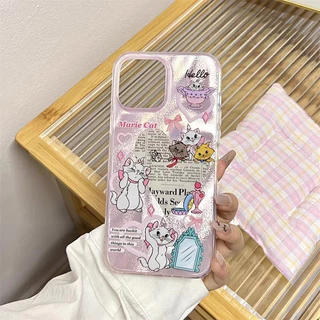 เคสไอโฟน15 13 สำหรับ iPhone 11 16 13 15 14 12 Pro Max 7 16 8 15 14 Plus XR X XS Max 2022 ปกแมวมารีหวานน่ารัก