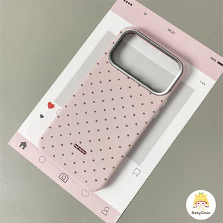 น่ารัก เคสไอโฟน17 เหมาะสำหรับ IPhone 15 17 13 16 12 14 11 Pro Max XR X XS Max 7 8 16 Plus เคสโทรศัพท์ลายจุดสไตล์มินิมอล