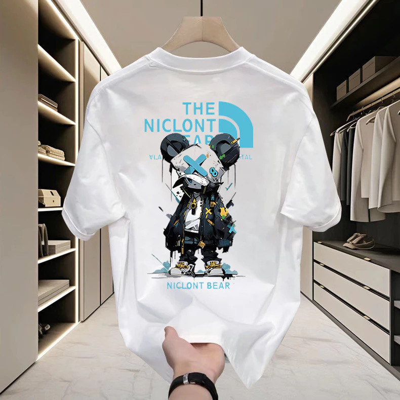 TEE·SHOP🍀เสื้อยืด oversize เสื้อเท่ๆ เกาหลี "NICLONT" เสื้อแฟชั่นใ เกาหลีสไตล์ พิมพ์ลาย ผ้านิ่มใส่สบาย S-3XL COD📦
