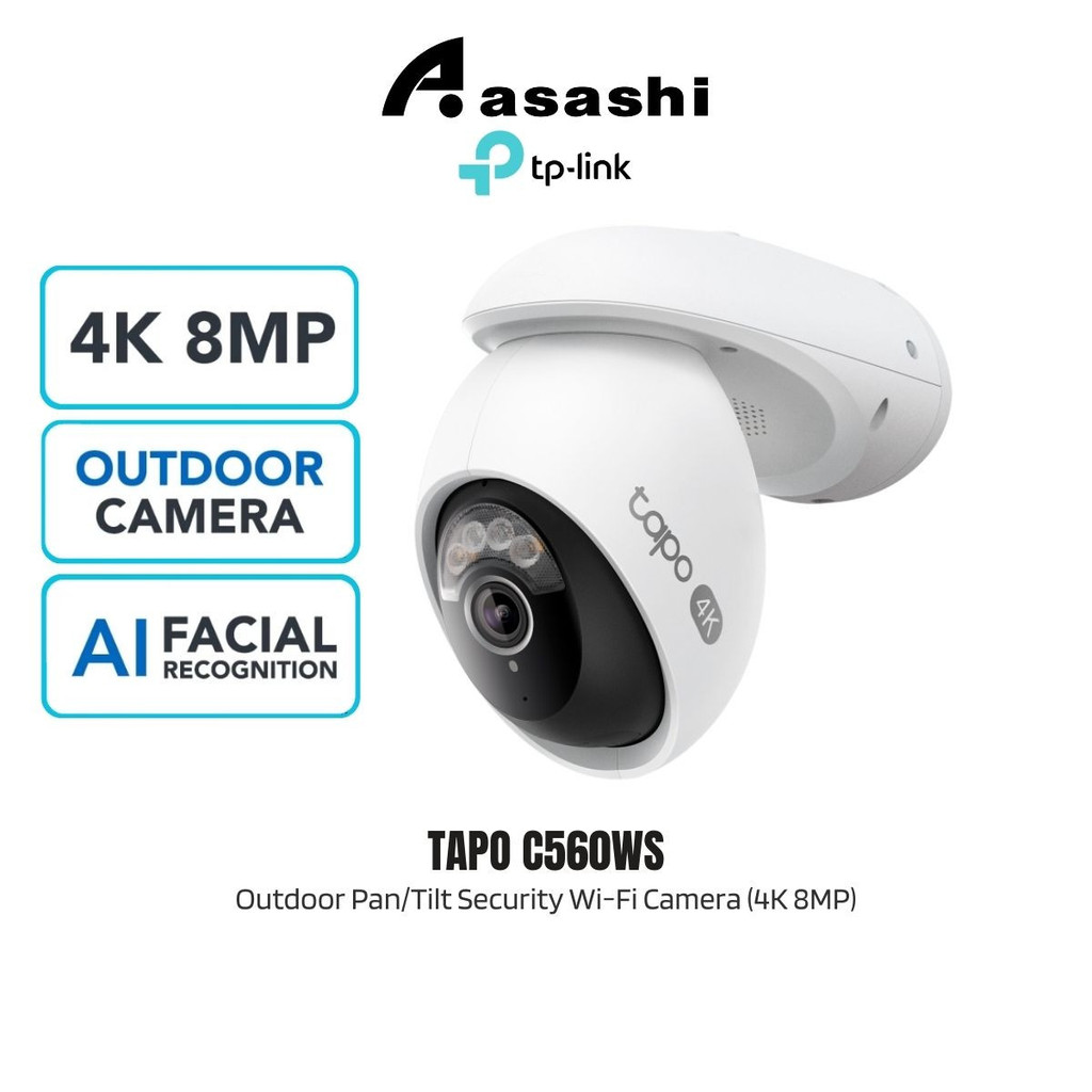 TP-Link Tapo C560WS Outdoor Pan/Tilt Security Wi-Fi Camera (4K 8MP)