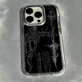 Dark Art Cross กรอบนุ่มเคสโทรศัพท์สําหรับ IPhone 17 16 Pro Max 15 14 13 12 11 XS X XR 7 8 Plus 16e SE2 Air กันกระแทก