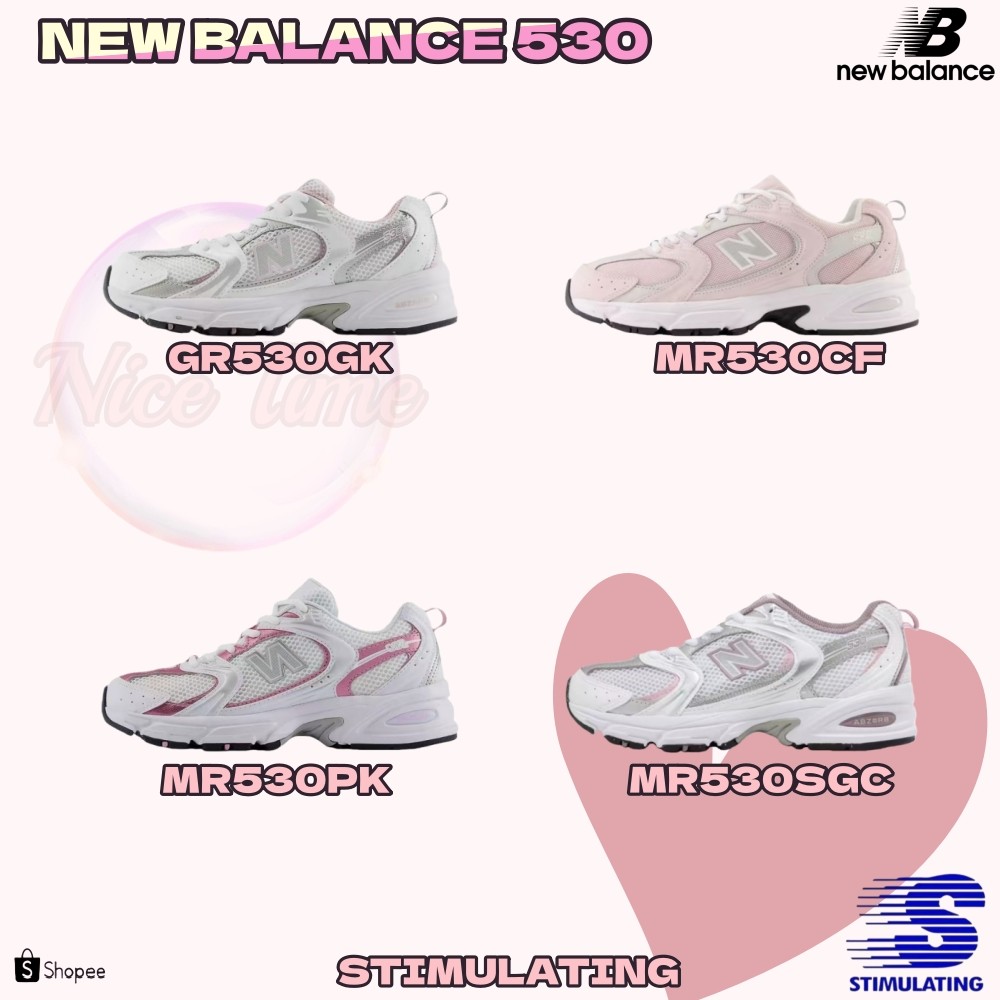 🔥พร้อมส่ง🔥New Balance 530 NB530pink GR530GK/MR530SGC/MR530PK น้ำหนักเบา รองเท้าผ้าใบ ใส่สบายมาก 💯%
