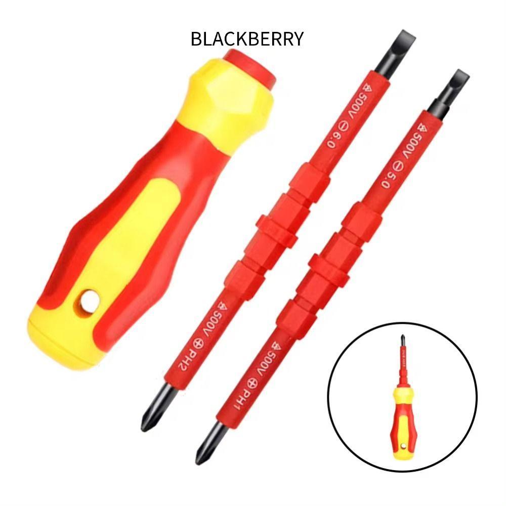 BLACKBERRY 3 ชิ้น/เซ็ต Slotted Cross ไขควงบิต, ฉนวน Magnetlc มือเครื่องมืออเนกประสงค์ไขควง, Repaire Nutdrivers PH1 PH2 ช่างไฟฟ้ามือสกรูไดร์เวอร์