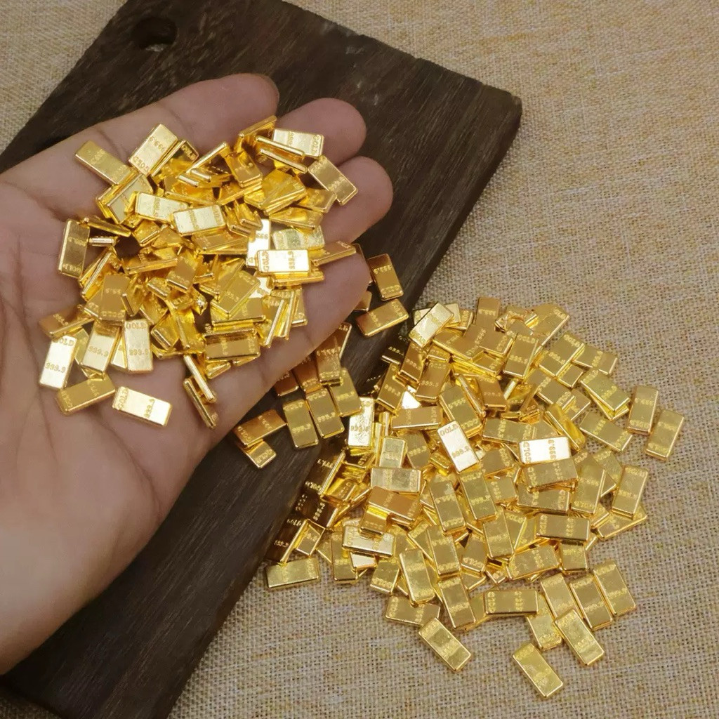 100ชิ้น โมเดลทองน้ำหนักเบามี3แบบพร้อมส่งจากไทย ตกแต่งภายในเปิดพิธีขึ้นบ้านใหม่ของขวัญเล็กๆ