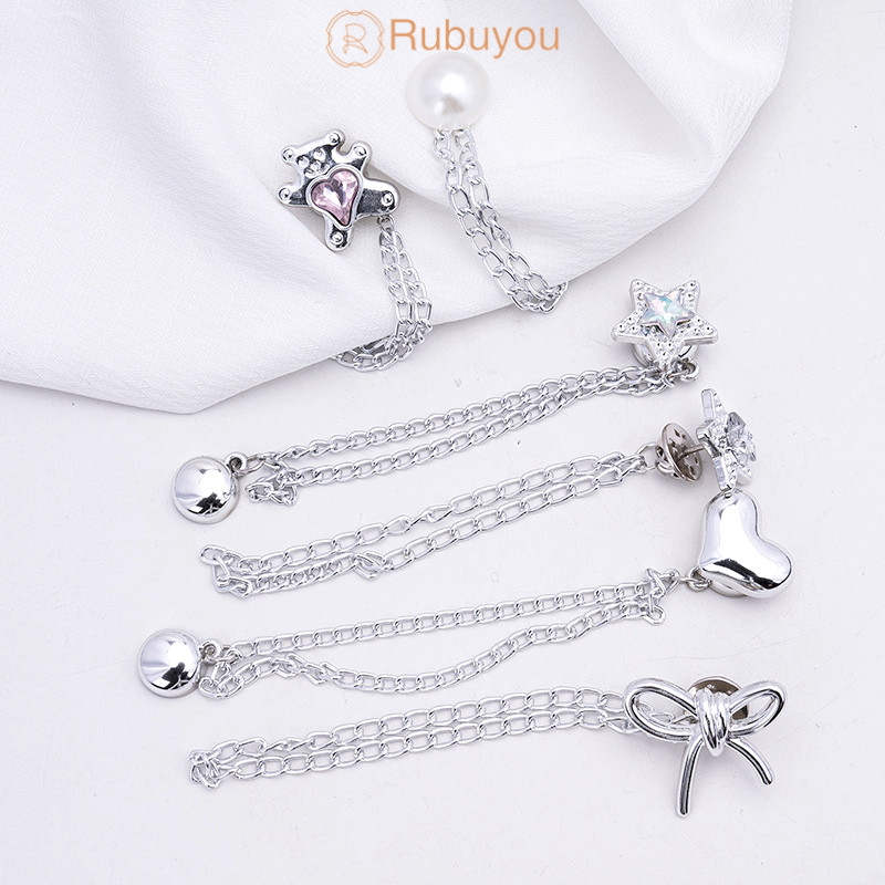Rubuyou โซ่ แม่เหล็ก หัวเข็มขัด น่ารัก ข้อมือ มีเสน่ห์ ปรับได้ กันลากพื้น แบบตายตัว-COD💕