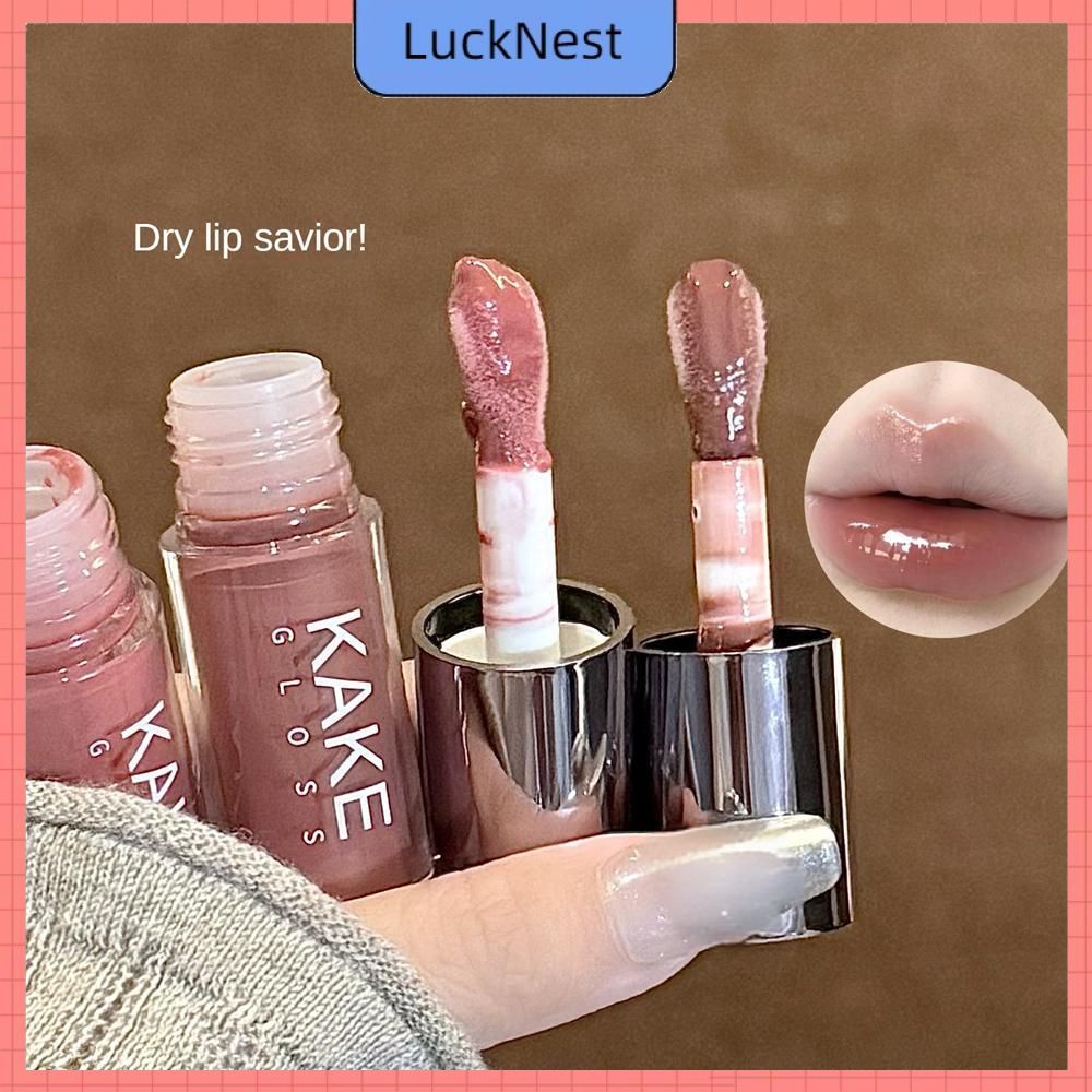 COD❤ [ของแถมฟรี] ลิปกลอสเจลลี่คริสตัล KAKE ลิปเอสเซนส์ ลิปวอเตอร์ ลิปเนื้อบางเบา แต่งแต้มสีง่าย ลิปเ