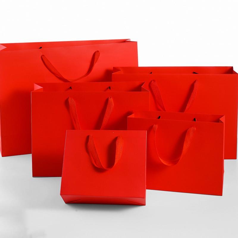 รูปแบบแนวนอน ถุงหิ้วของขวัญวันวาเลนไทน์ ถุงกระดาษคราฟท์หูหิ้ว แนวนอน ขนาดเล็ก วางของง่าย ใส่เครื่องประดับ ของชำร่วย งานอ