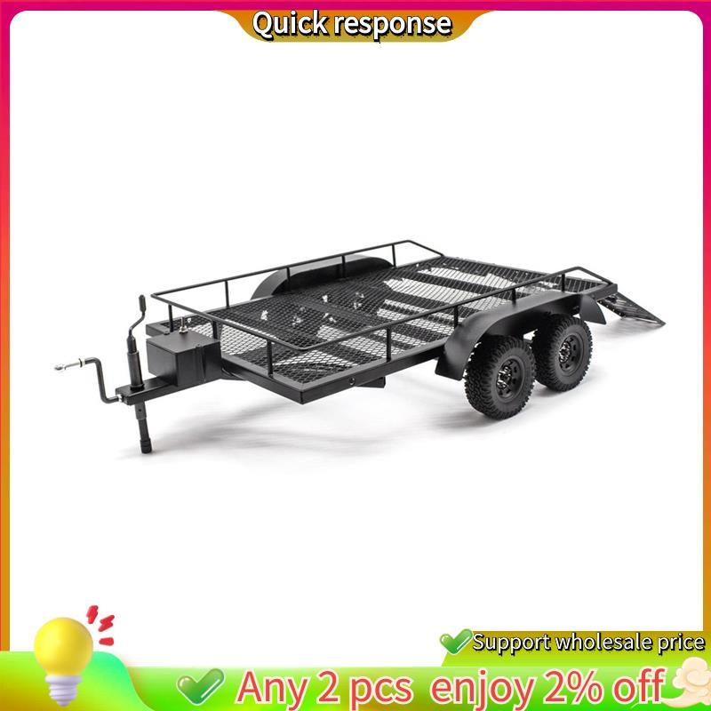 ในสต็อก-RC รถอัพเกรดโลหะ Double-Spring บันได Trailer ชุดชุดสําหรับ 1/10 TRX4, SCX6, SCX10 RC Trailer