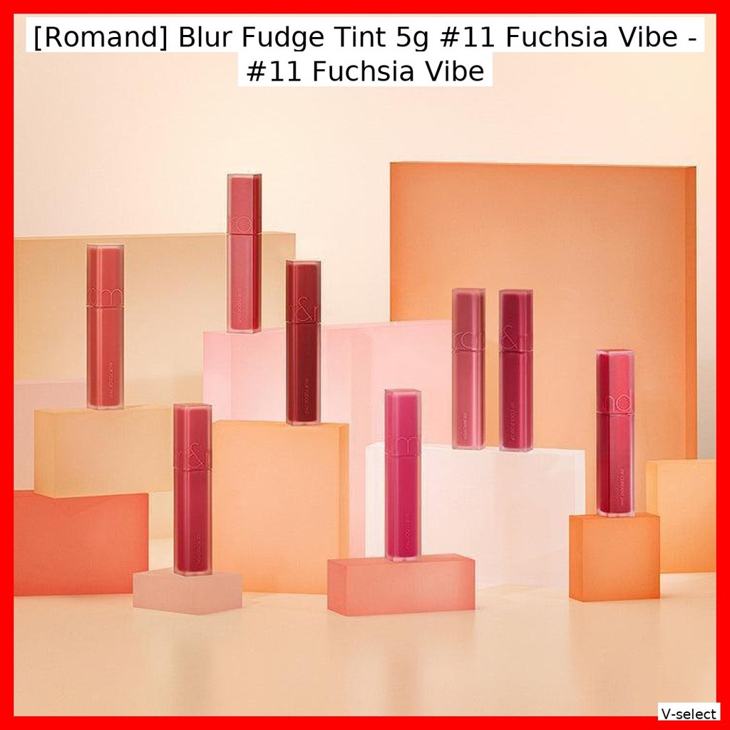 [Romand] Blur Fudge Tint 5g #11 Vibe Fuchsia - #11 Fuchsia Vibe / Korean Lip Tint / Vibrant Color / 