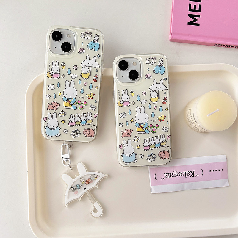 Little Raindrops Miffy Rabbit OPPO Find X8 X9 Reno15 Reno12 Reno13 Reno14 F A3x A5x Pro เคสโทรศัพท์เคสป้องกัน
