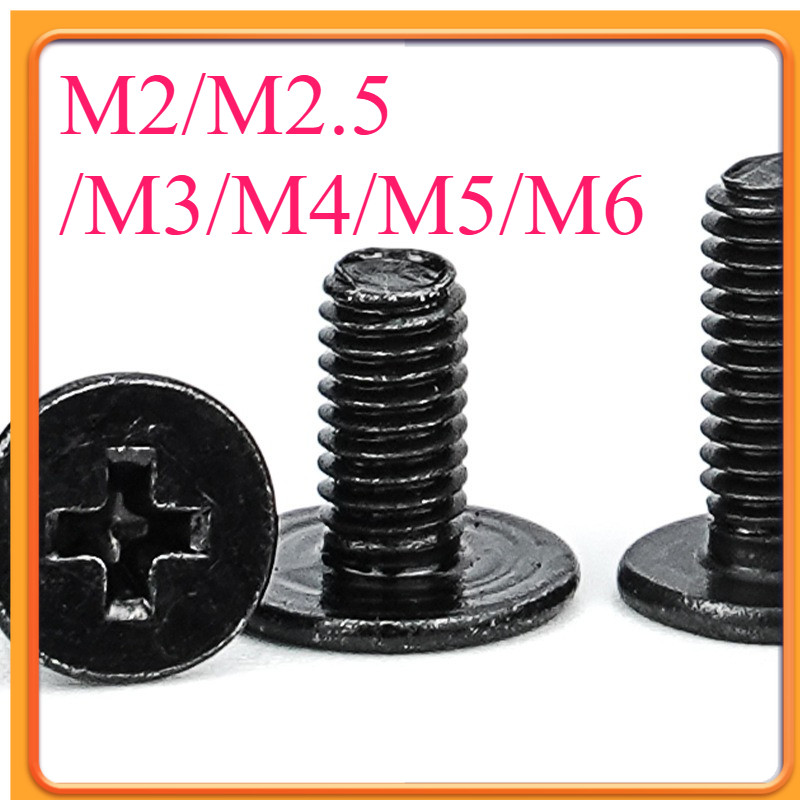 GB819 สีดํา 304 สกรูหัวจมสแตนเลส M2/M2.5/M3/M4/M5/M6 * L3-50 มม. WR-GP