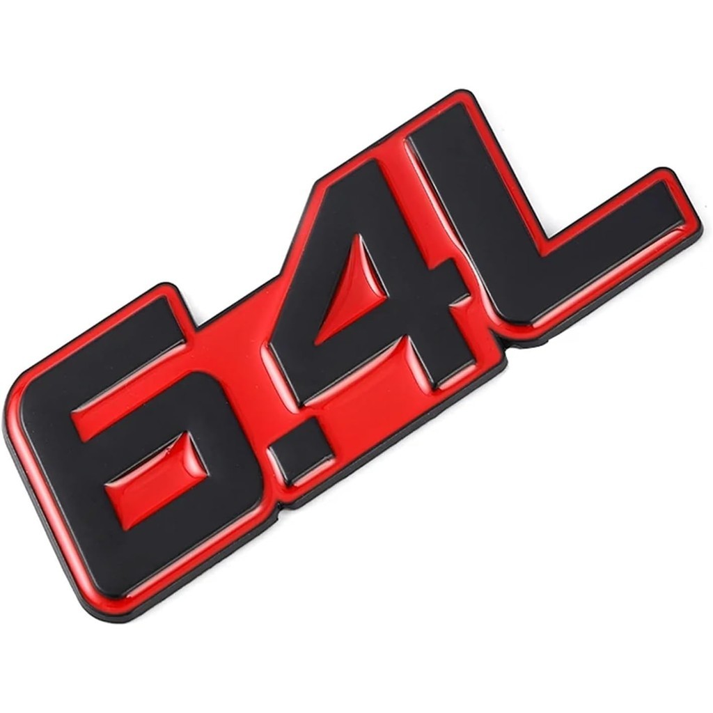 3D โลหะ 4.0L 4.6L 4.7L 5.0L 5.7L 6.0L 6.2L 6.4L 7.0L สติกเกอร์รถด้านหลังสัญลักษณ์ป้าย Decals (สําหรั