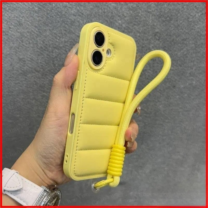 ความรู้สึกของ A Down Jacket Soft เคสซิลิโคนสําหรับ IPhone 11 12 13 14 15 16 17 Pro Max Air XR X XS Max 7 8 Plus กันกระแทกซิลิโคนกันกระแทกฝาหลังปลอกสุนทรียศาสตร์