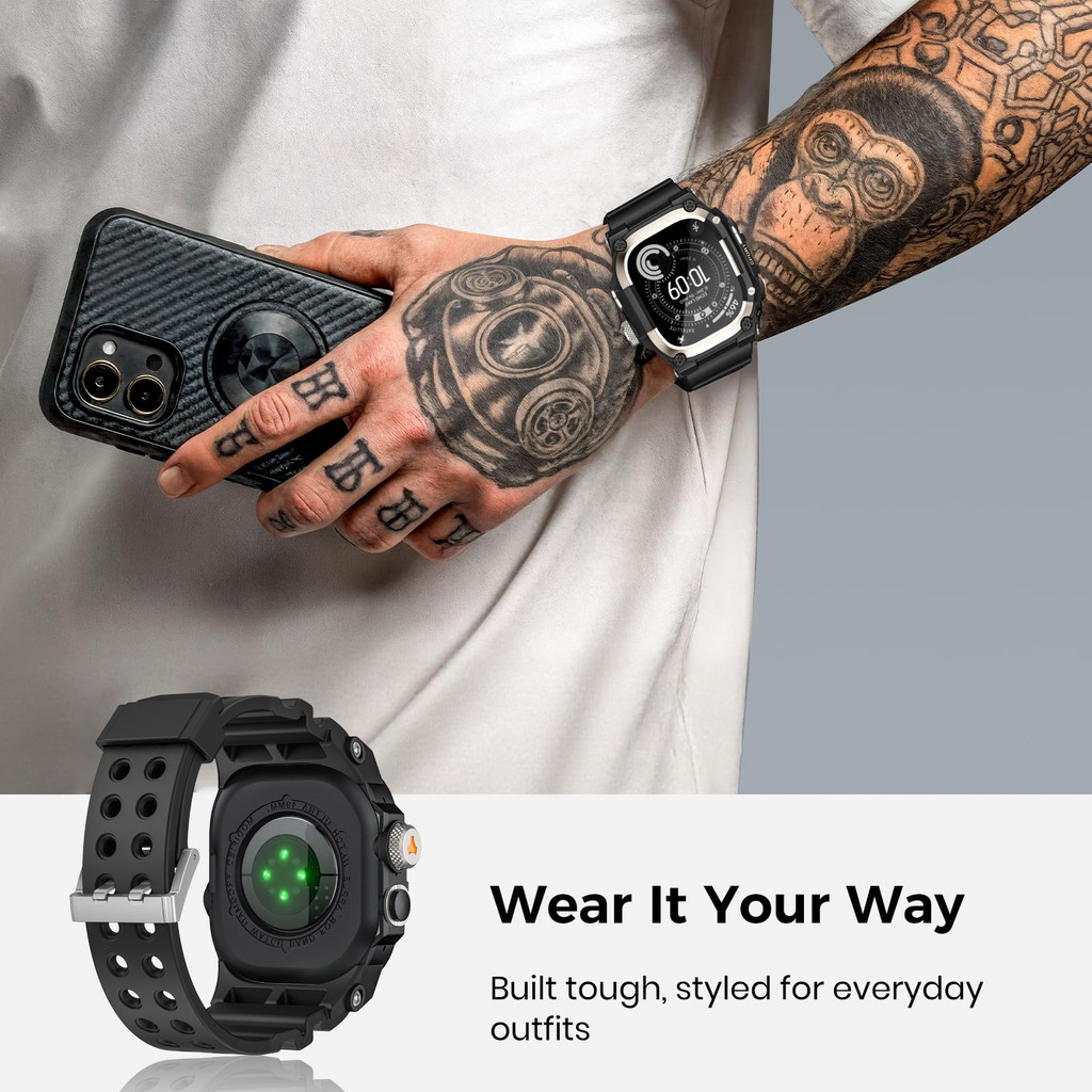 สายรัดบูรณาการที่ทนทานพร้อมเคสสําหรับ Apple Watch Ultra รูปที่ 4