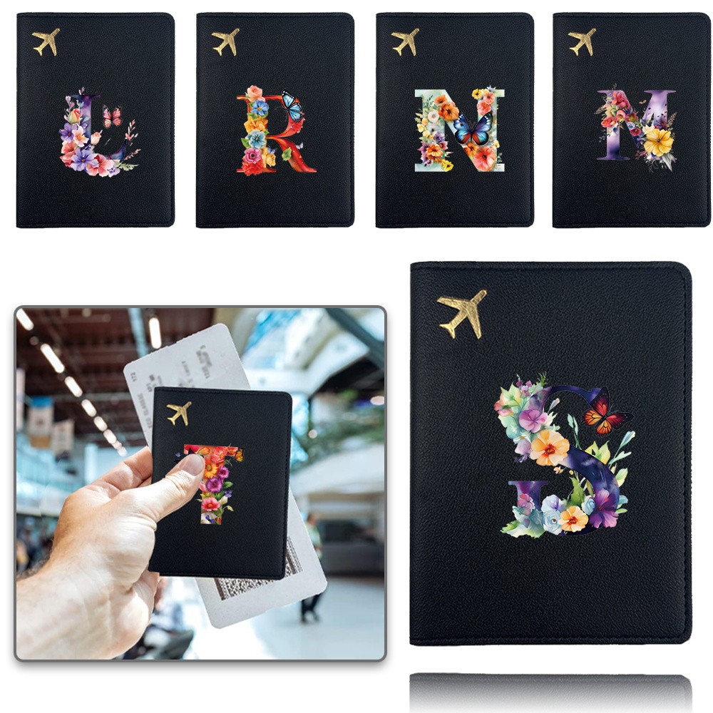 มี RFID safe!! กระเป๋าพาสปอร์ต ปกป้องข้อมูล วัสดุหนัง PU ซองพาสปอร์ต Passport case