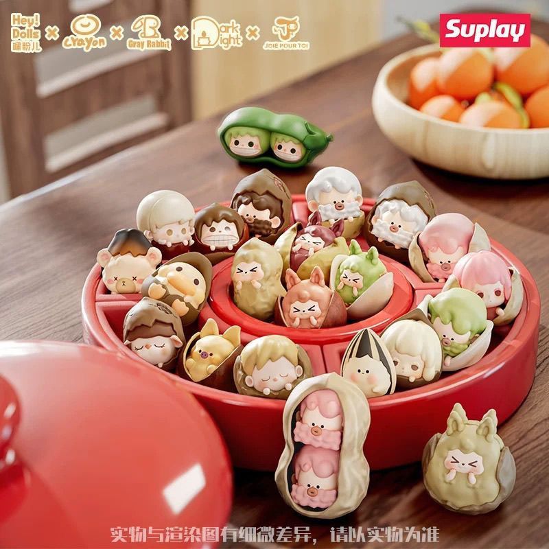 New Product#Genuine Suplay Hey Fan Happy Snacks Cute Mini Figurines Desktop Ornaments Gifts for Girl