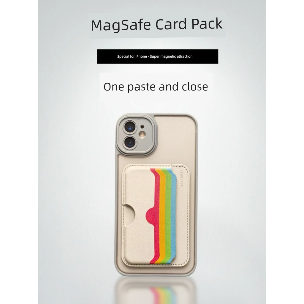 magsafe card magsafe wallet เหมาะสําหรับ Apple magSafe Magnetic Card Holder Leather Card Holder Mac 