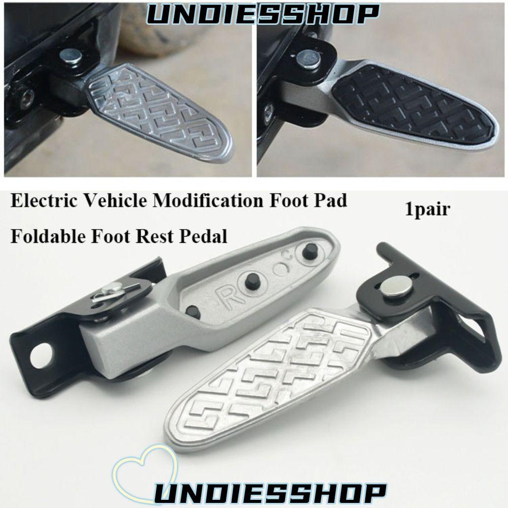 Undiesshop *1คู่ปรับเปลี่ยนแผ่นเท้า,3รูปแบบอลูมิเนียมอัลลอยด์รถยนต์ไฟฟ้า,เหยียบพักเท้าคุณภาพสูงทั่วไปยานพาหนะไฟฟ้า