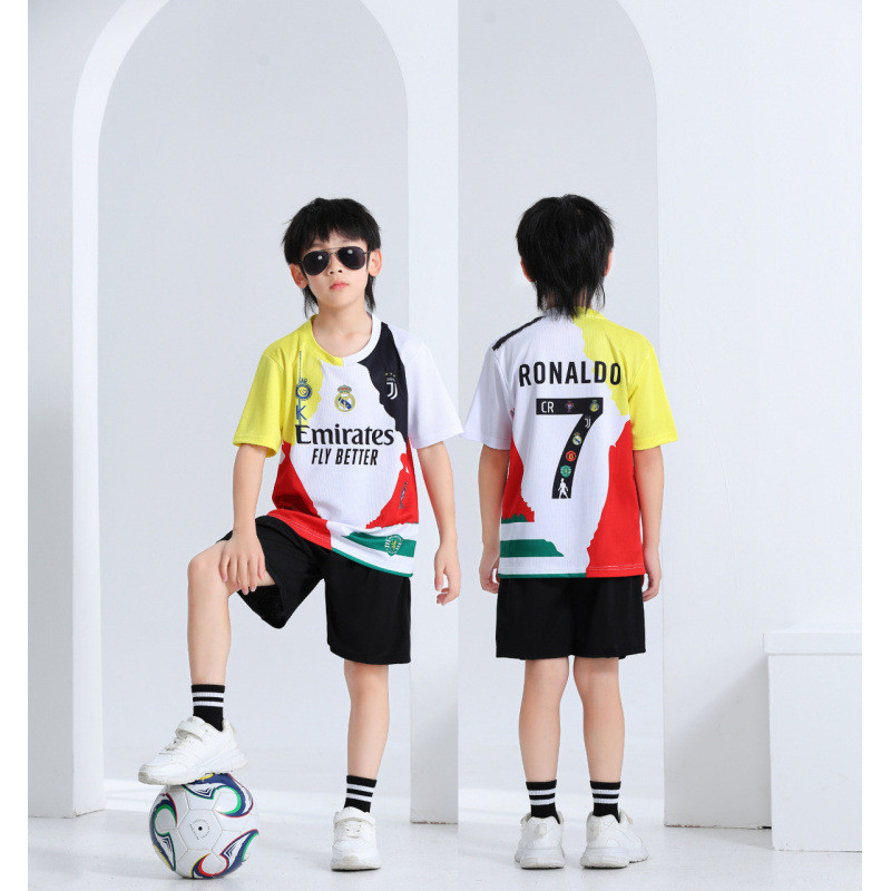 ชุดฟุตบอลสำหรับเด็กอนุบาลและนักเรียนประถม แบบเจอร์ซีย์ ฤดูกาลใหม่ - รูปที่ 5