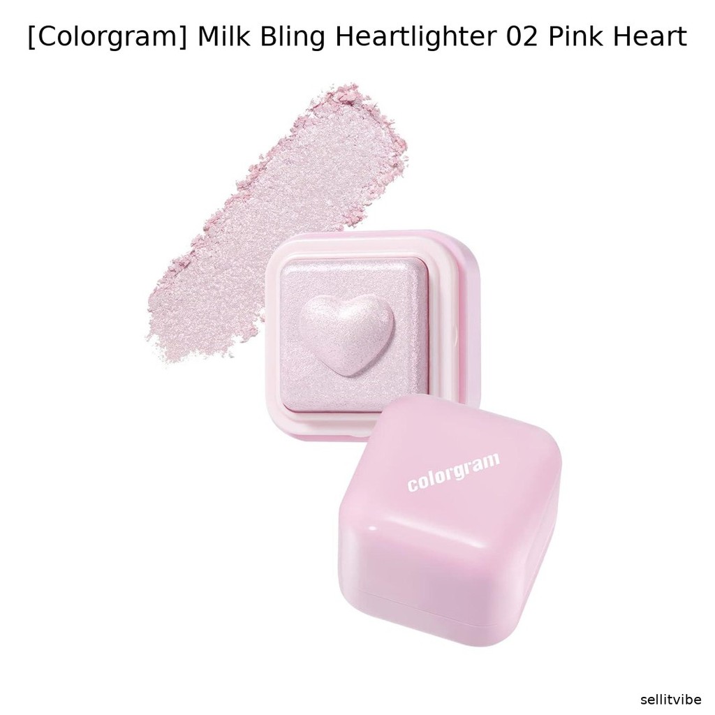 [Colorgram] Milk Bling Heartlighter 02 Pink Heart / Korean Highlighter / Radiant Glow / ของแท้ 100% 