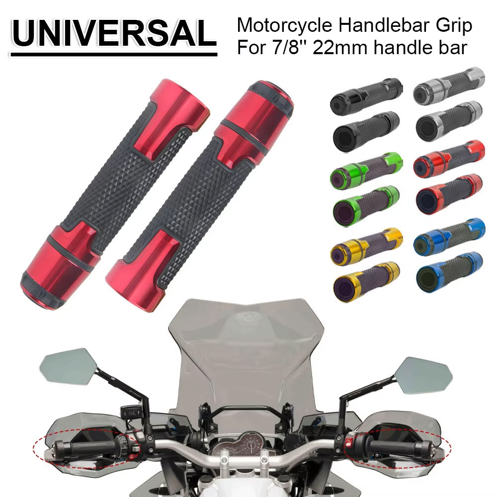OT 7/8'' 22mm Handlebar Grips Rubber Anti-slip Cover Handle Grip Universal For BMW R1200GS R1250GS A