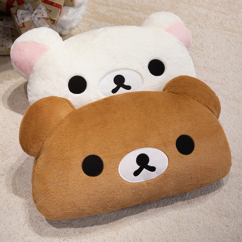 55 ซม.น่ารัก Rilakkuma เบาะนุ่มปุยหมีหนาโยนหมอนสําหรับ Sleeping อ่านการเล่นเกม