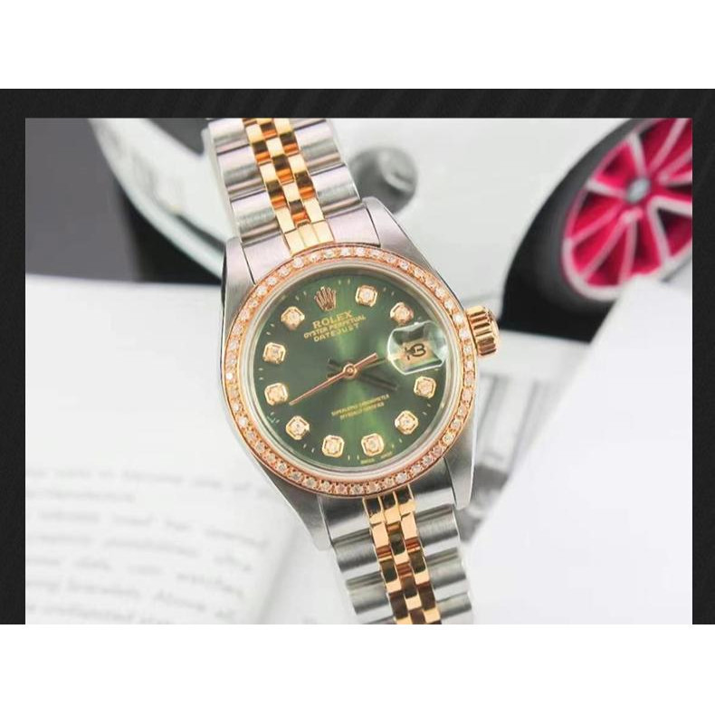 Rolex Rolex Diary Type ด้านหลังเพชรด้านหลังแผ่นดิสก์ด้านหลังเปลี่ยนอัตโนมัตินาฬิกาผู้หญิงนาฬิกา 6917