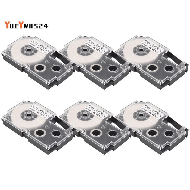 [ขายดี Y4]6 ชิ้น 9 มม.ริบบิ้นฉลากสําหรับ -120 -E300 -60 -100 KL750B KL820 KL750 KL7200 เครื่องพิมพ์ฉ